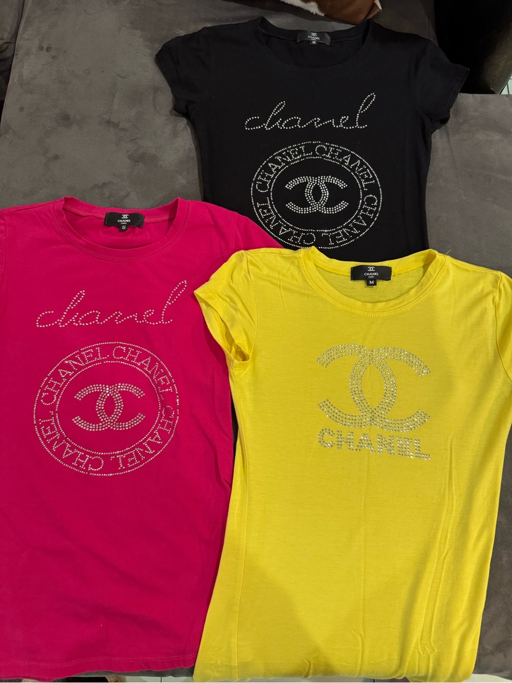 Inspired Women's Crystal Logo Tank Top - Black, Fuchsia, Yellow